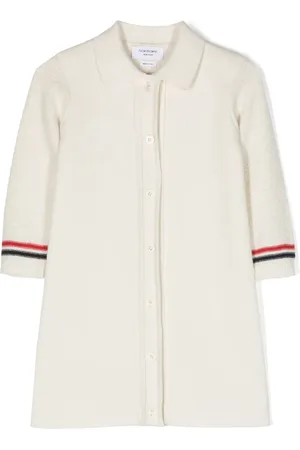 Thom Browne Robe en cachemire mélangé à bande tricolore