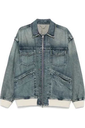 Golden Goose Veste en jean à fermeture zippée
