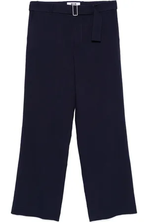 Msgm Pantalon à taille ceinturée
