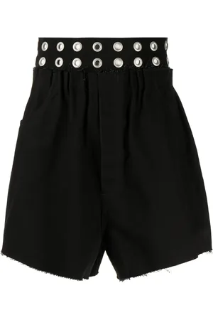 RAF SIMONS Short en jean à détails d’œillets