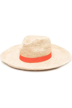 Paul Smith Chapeau en paille tressée à ruban contrastant