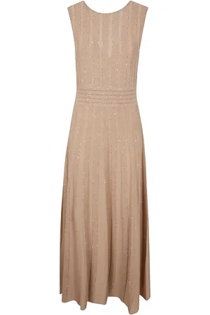 D.EXTERIOR Robe mi-longue à ornements de sequins