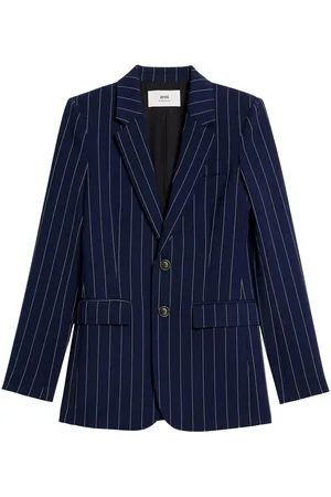 Ami Blazer rayé à simple boutonnage