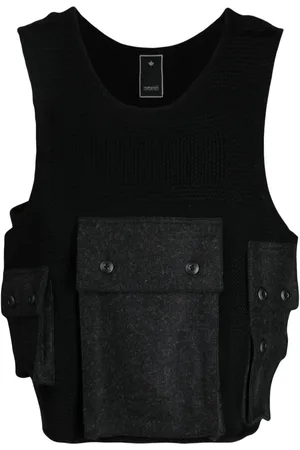 Maharishi Gilet en mérinos à encolure ronde