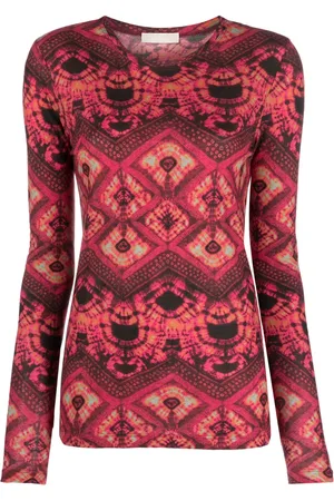 ULLA JOHNSON T-shirt en coton à imprimé abstrait