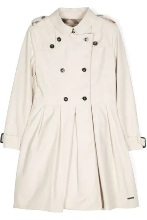 Burberry Manteau plissé à boutonnière croisée