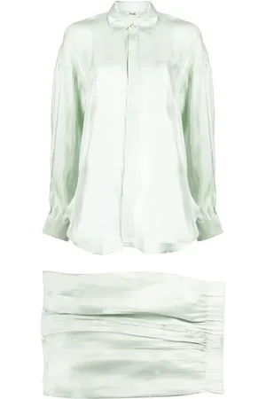 B+AB Chemise en satin à boutonnière