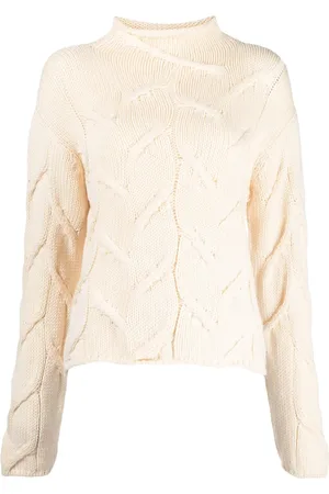 CHANEL Pull en maille ajourée à col montant (1999)