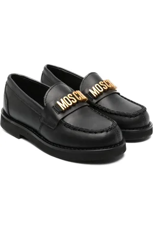 Moschino Mocassins en cuir à plaque logo