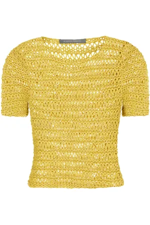 Alberta Ferretti T-shirt en maille ajourée