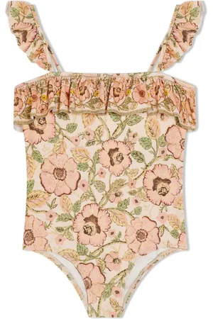ZIMMERMANN Maillot de bain volanté à fleurs