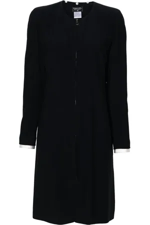 CHANEL Robe mi-longue en crêpe (1997)