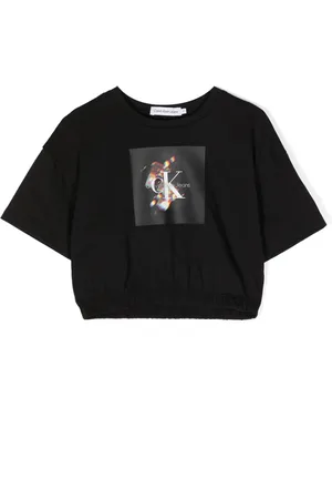 Calvin Klein T-shirt crop à imprimé cristal
