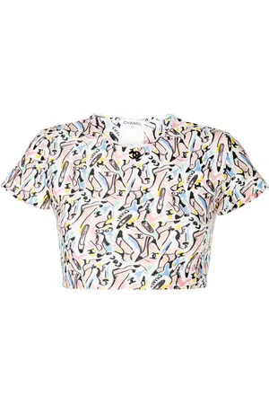 CHANEL T-shirt à coupe crop (1995)