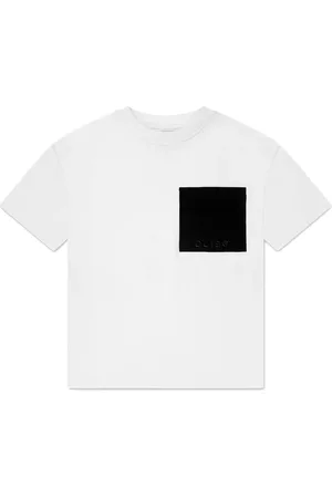 DL1961 Kids T-shirt en coton à logo brodé