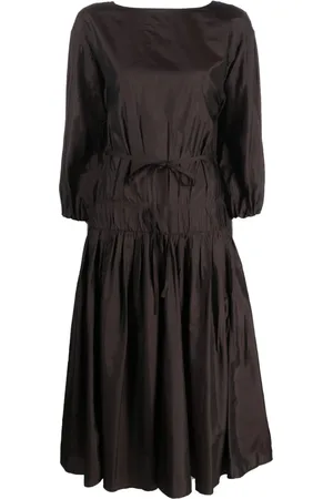 Jil Sander Robe mi-longue à encolure bateau