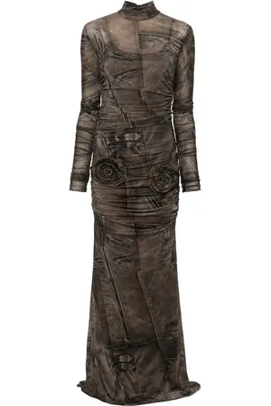 BLUMARINE Robe imprimée à fronces