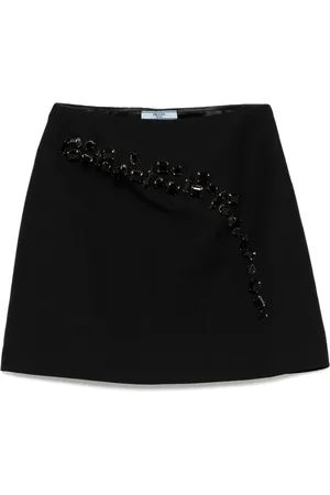 Prada Minijupe ornée de cristal et sequins