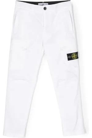 Stone Island Pantalon cargo à patch Compass