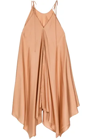 Shanshan Ruan Robe en soie à design asymétrique
