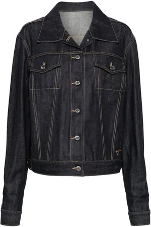 Prada Veste en jean à logo triangle