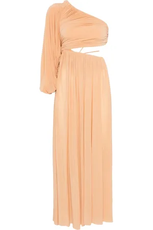 Serafini Robe longue en jersey à une épaule