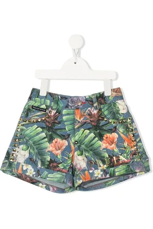 Philipp Plein Short clouté à fleurs