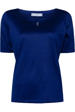 Saint Laurent T-shirt à logo strassé