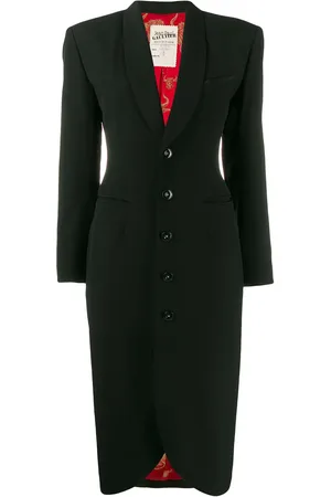 Jean Paul Gaultier Manteau à ourlet incurvé