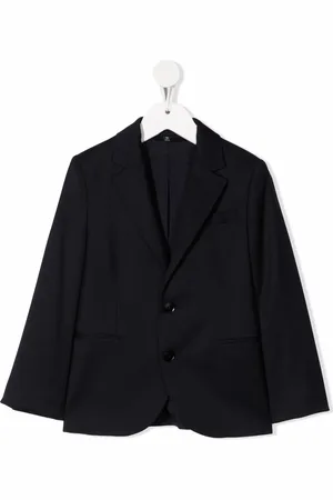 Emporio Armani Blazer en laine vierge à simple boutonnage