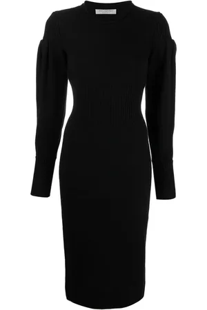 Serafini Robe mi-longue en maille à manches longues