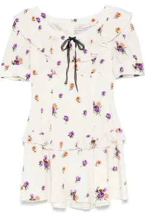 Alessandra Rich Robe courte à fleurs
