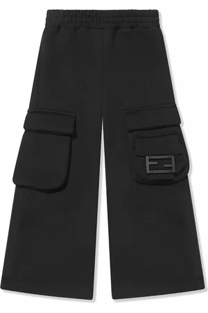 Fendi Pantalon cargo à plaque logo