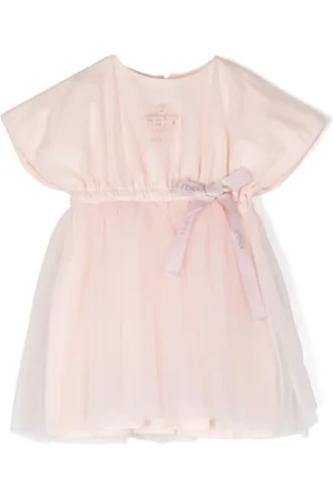 Fendi Robe à logo brodé