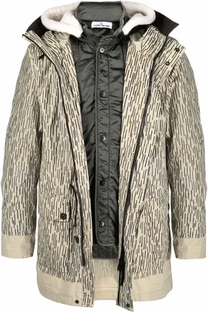 Stone Island Parka Rain Camo à effet superposé