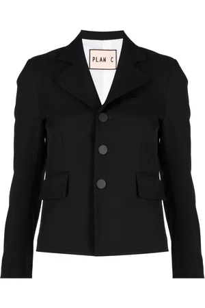 Plan C Blazer en laine à simple boutonnage