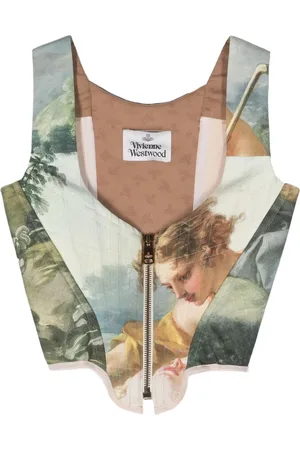 Vivienne Westwood Haut-corset à imprimé graphique (années 2010)