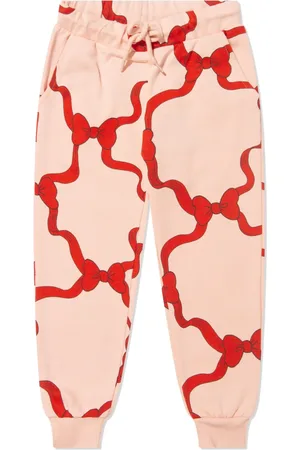 Mini Rodini Pantalon de jogging à nœud imprimé