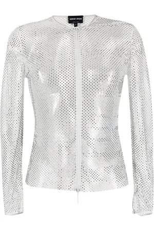 Giorgio Armani T-shirt en résille à col rond