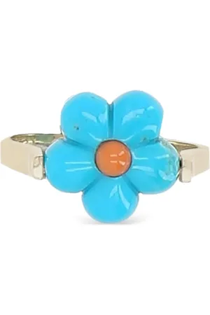 Aliita Bague Daisy en 9ct sertie de turquoise