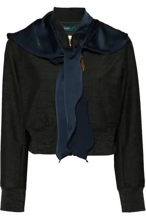 Kolor Veste crop à détail de foulard
