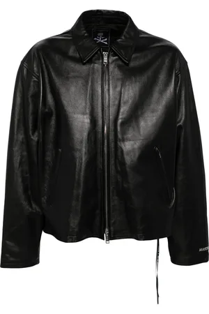 MASTERMIND Veste en cuir à fermeture zippée
