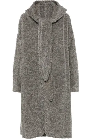 Issey Miyake Manteau en laine bouclée