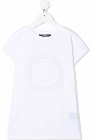Balmain Robe à logo embossé