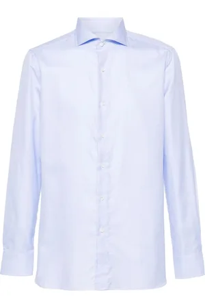 LUIGI BORRELLI NAPOLI Chemise en coton à col italien