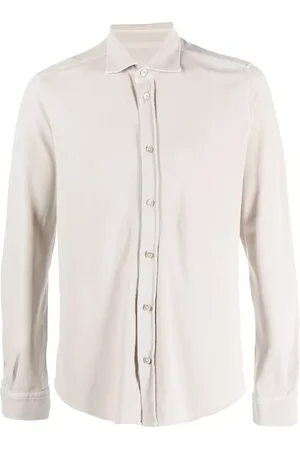Circolo Chemise en popeline Sabbia à coupe cintrée