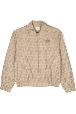 Fendi Veste en coton à logo imprimé