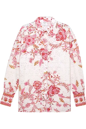 HEMANT AND NANDITA Chemise à broderie anglaise