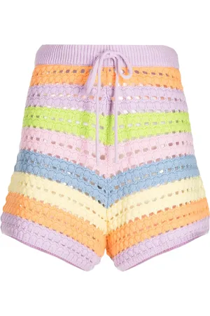 OLIVIA RUBIN Short en crochet Wallis à rayures