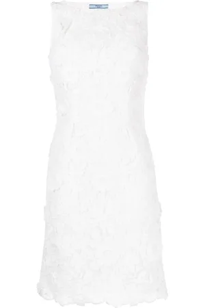 Prada Robe à broderie anglaise